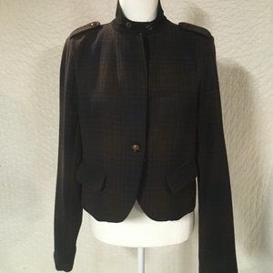 American Eagle Outfitters cropped plaid jacket
